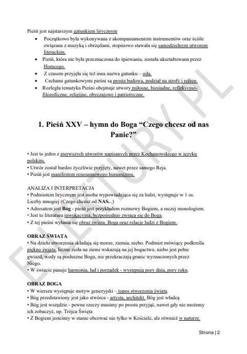 Podgląd Pieśń XXV, IX, XXIV, V